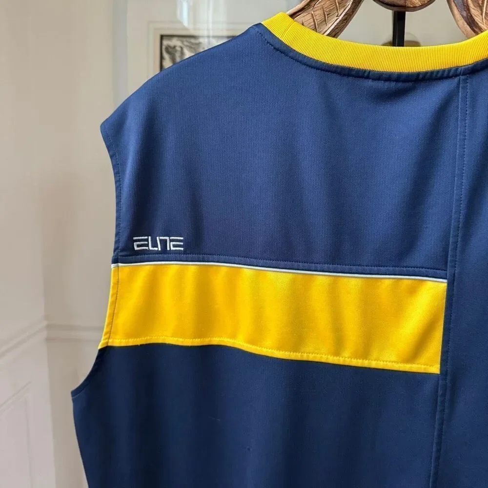 Nike Elite University of Michigan Wolverines Sleeveless Basketball Shirt Jersey
